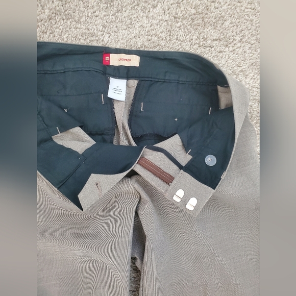 Gap Cropped Tailored Grey Beige Dress Pants - Picture 3 of 8
